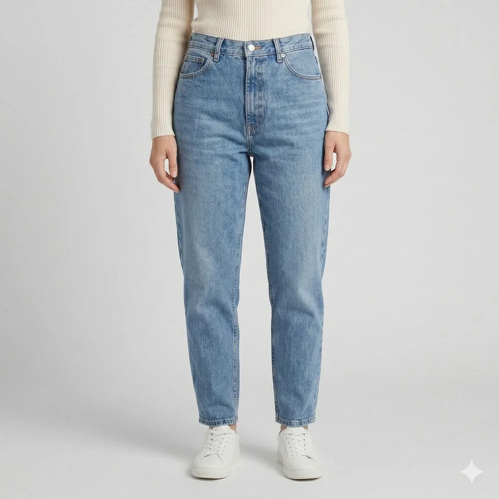 Vintage 90s GAP Reverse‎ Fit High Waisted Tapered Mom Jeans Regular Medium Wash